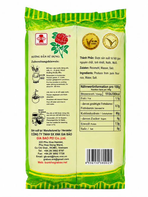 Reisnudeln Bun Tuoi Gia Bao 500 g (1,2mm)
