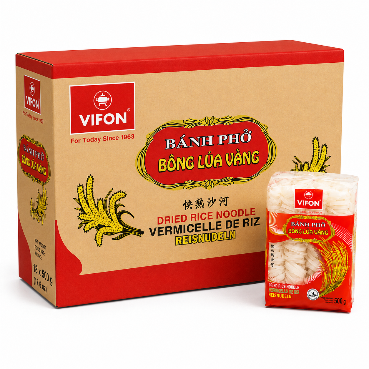 Vifon Reisbandnudeln „Bông Lúa Vàng“ 500 g